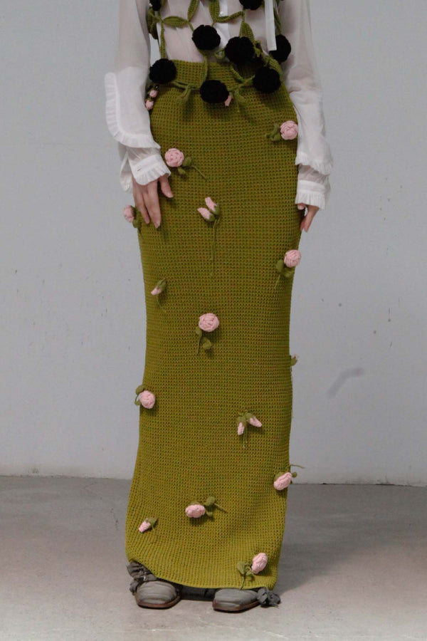 CAROLINE HU knitted skirt AW21GNSK10M